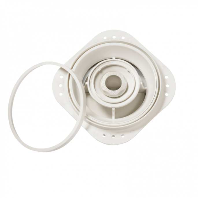 NoShow designventiel Ø 125mm stretch voor spanplafond - toevoer/afvoer - Wit NoShow designventiel Ø 125mm stretch voor spanplafond - toevoer/afvoer - Wit