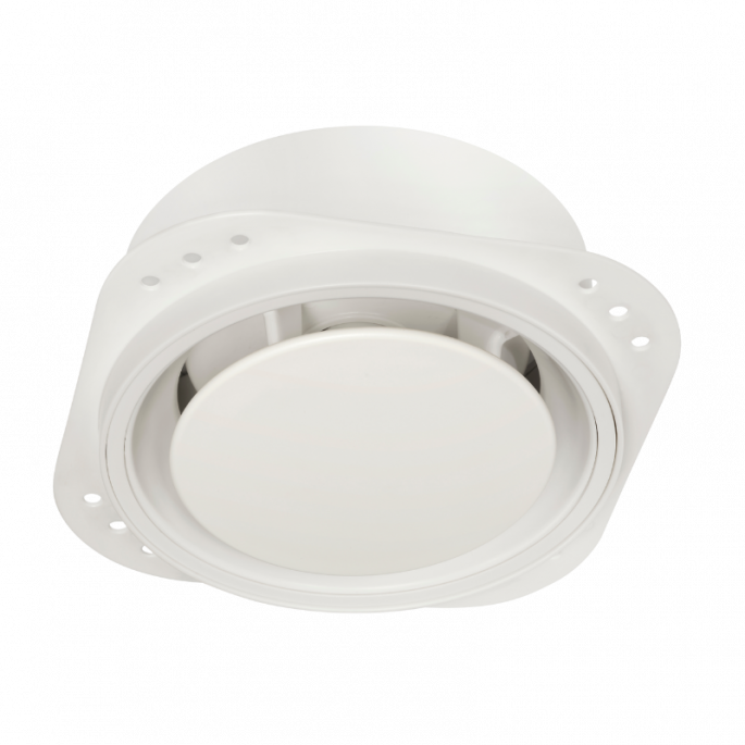 NoShow designventiel Ø 125mm stretch voor spanplafond - toevoer/afvoer - Wit NoShow designventiel Ø 125mm stretch voor spanplafond - toevoer/afvoer - Wit