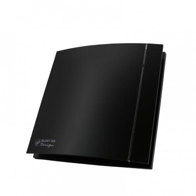 Design badkamerventilator Soler & Palau Silent (200CZ) - Ø 120mm - AAN/UIT - Mat Zwart