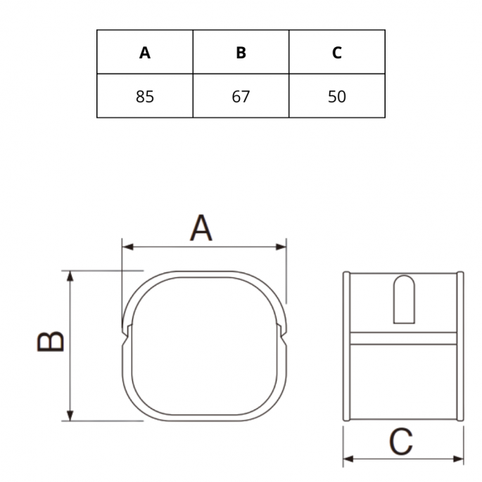 Airco verbindingsstuk - Antraciet Airco verbindingsstuk - Antraciet