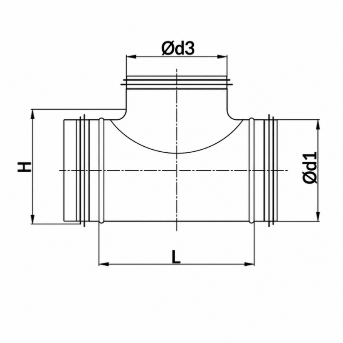 T-stuk °90 | diameter 250 mm | aftakking diameter 250 mm | SAFE T-stuk °90 | diameter 250 mm | aftakking diameter 250 mm | SAFE