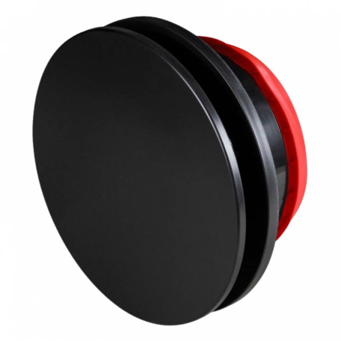 Whisper Designventiel 125mm kunststof - toevoer/afvoer - Zwart (Mat)