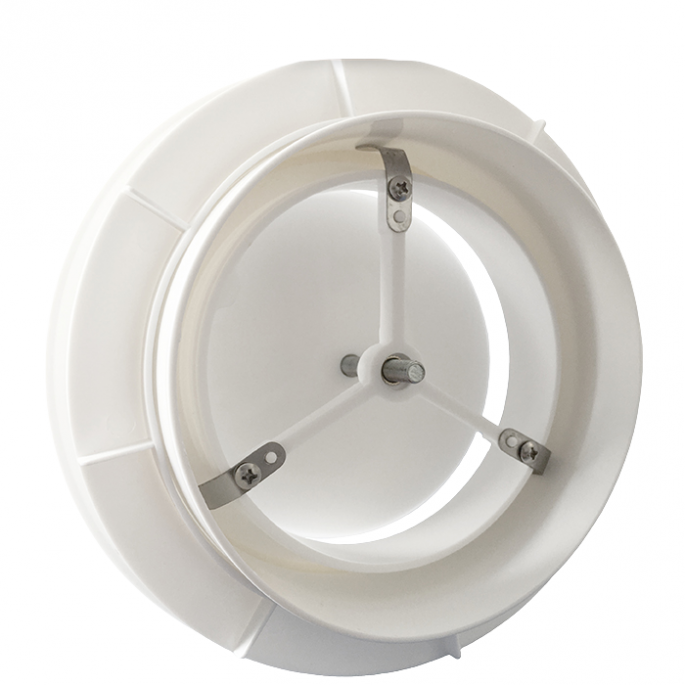 Kunststof luchtventiel | toevoer & afvoer | diameter 100 mm | met bus & veer