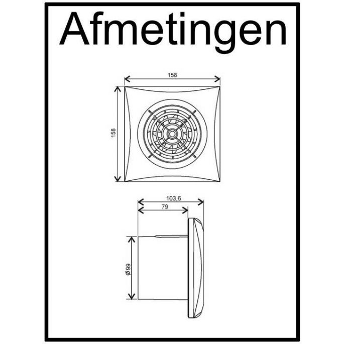 S&P badkamerventilator | SILENT100CMZ | diameter 100 mm | met trekkoord