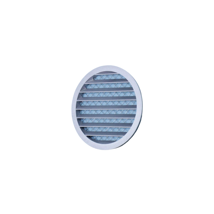 Rond buitenluchtrooster aluminium Ø 315mm met grofmazig gaas - hoge doorlaat Rond buitenluchtrooster aluminium Ø 315mm met grofmazig gaas - hoge doorlaat