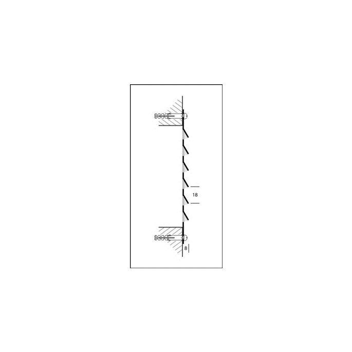 Aluminium schoepenrooster opbouw 500 x 40mm - WIT (1-5004W) Aluminium schoepenrooster opbouw 500 x 40mm - WIT (1-5004W)