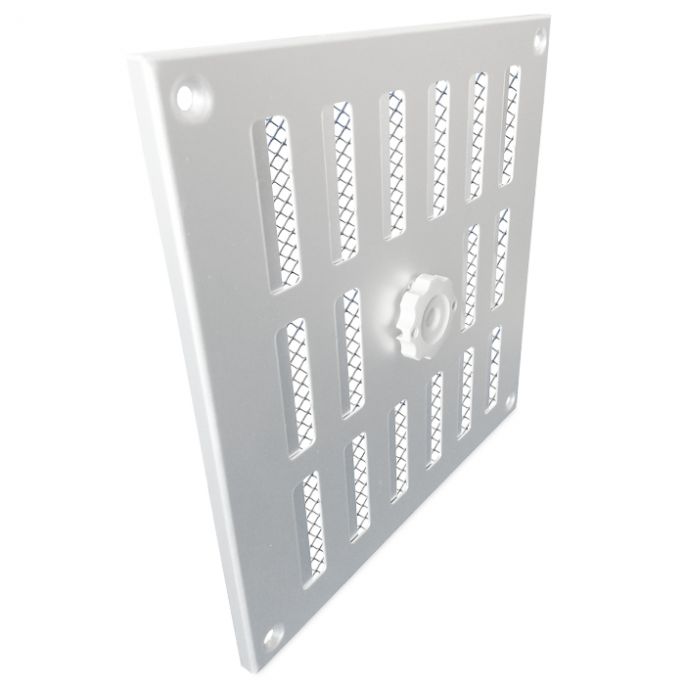 Aluminium afsluitbaar schuifrooster opbouw 250 x 250mm - ALU Aluminium afsluitbaar schuifrooster opbouw 250 x 250mm - ALU