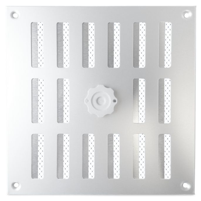 Aluminium afsluitbaar schuifrooster opbouw 250 x 250mm - ALU Aluminium afsluitbaar schuifrooster opbouw 250 x 250mm - ALU
