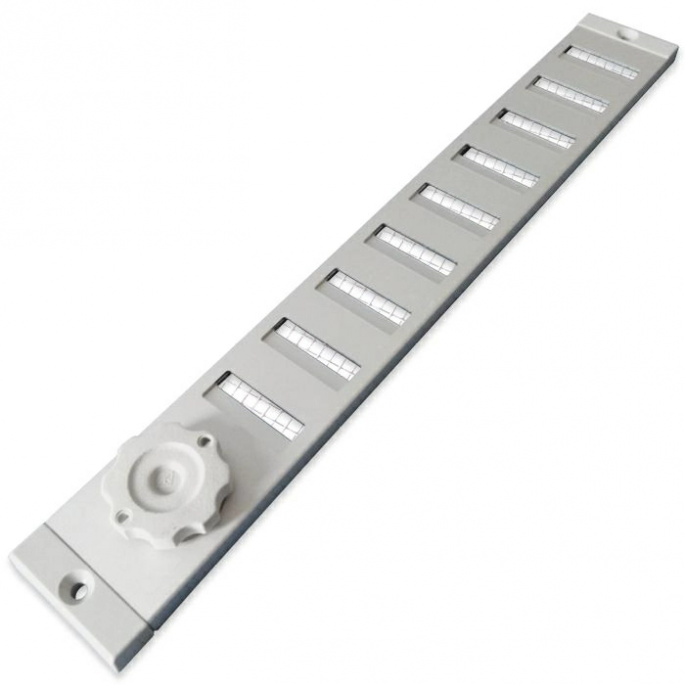 Aluminium afsluitbaar schuifrooster opbouw 370 x 30mm - Geanodiseerd