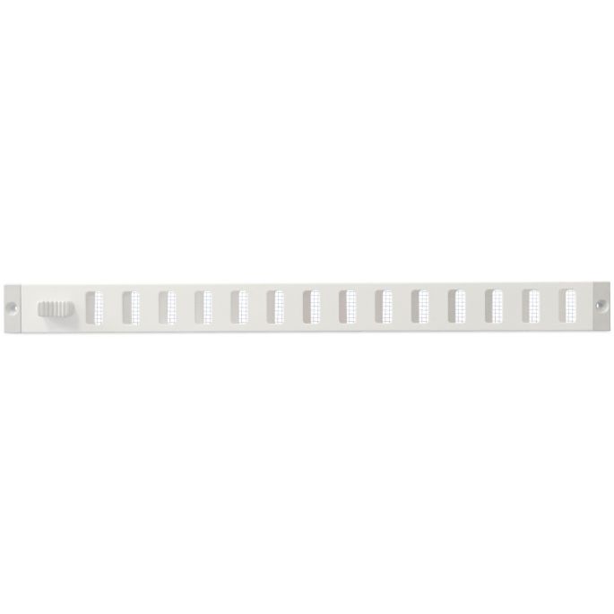 Aluminium afsluitbaar schuifrooster opbouw 370 x 30mm - WIT Aluminium afsluitbaar schuifrooster opbouw 370 x 30mm - WIT