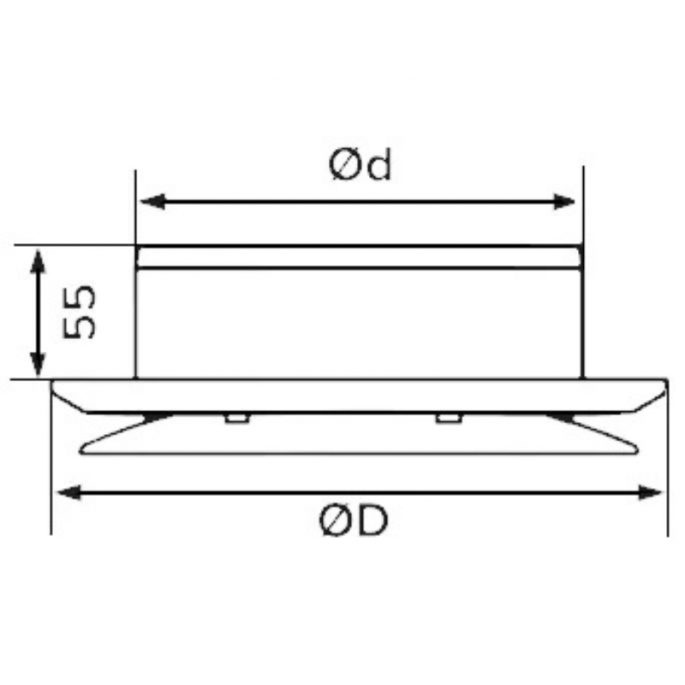Kunststof verstelbaar luchtventiel | toevoer | diameter 160 mm | met flens