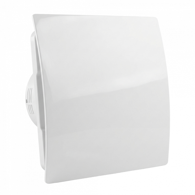 Whisper Pro-Design badkamer/toilet ventilator - MET TIMER (KW100T) - Ø100mm - kunststof - wit