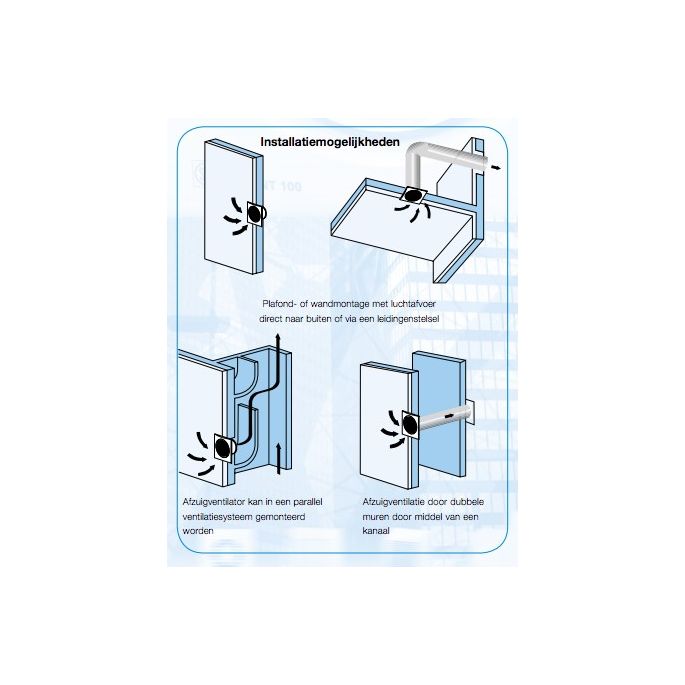 Blauberg badkamerventilator | SILEO100IR | diameter 100 mm | met timer en bewegingssensor