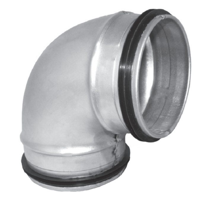 Korte bocht 90° | diameter 150 mm | geperst | SAFE Korte bocht 90° | diameter 150 mm | geperst | SAFE