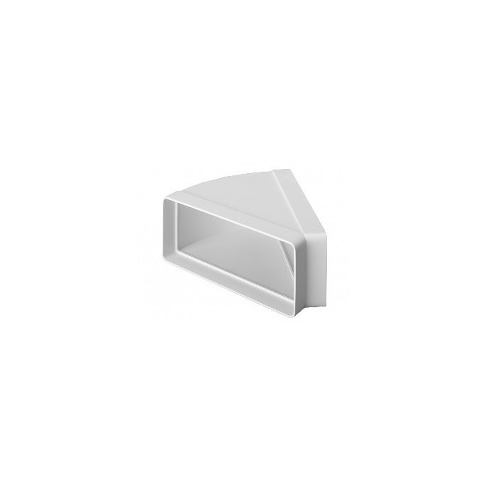 Kunststof horizontale bocht 45° voor kanaal 220 x 90mm
