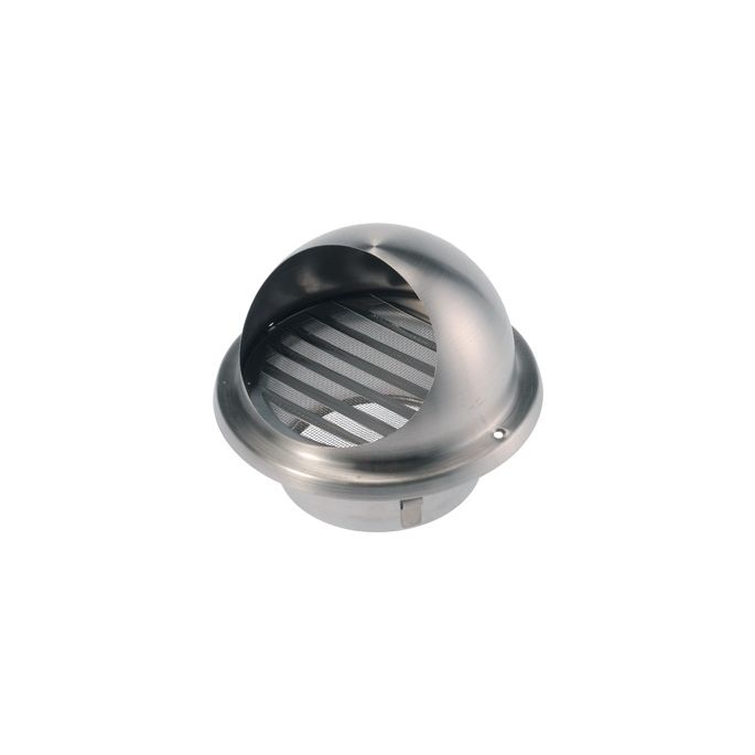 Bolrooster RVS Ø 160mm met schoepen en muggengaas