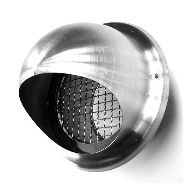 Bolrooster RVS Ø 160mm met grofmazig gaas - hoge doorlaat