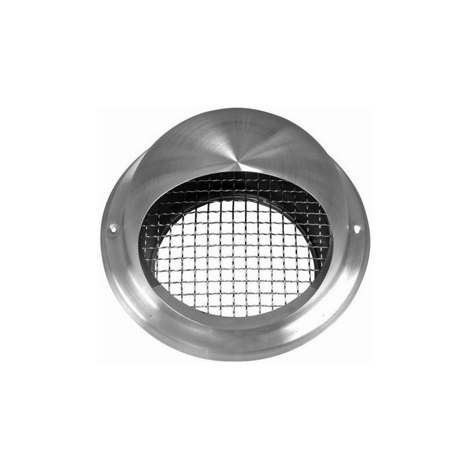 Bolrooster RVS Ø 160mm met grofmazig gaas - hoge doorlaat