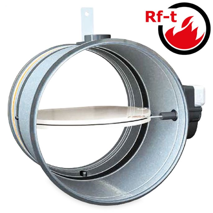 Brandklep Ø 150mm, handbediening met smeltlood bij 72°C + veer Brandklep Ø 150mm, handbediening met smeltlood bij 72°C + veer