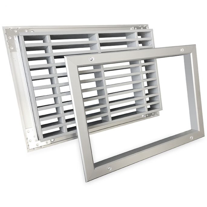 Brandwerend deurrooster 300 x 200mm (binnendeur toepassing)