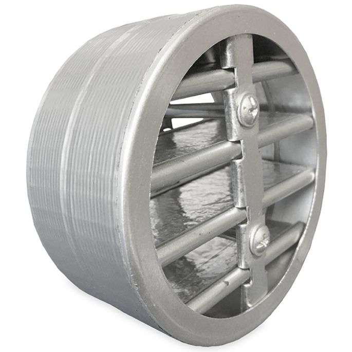 Brandwerend rond lamellenrooster Ø100mm - High Performance (vloer/buitenmuur toepassing) Brandwerend rond lamellenrooster Ø100mm - High Performance (vloer/buitenmuur toepassing)