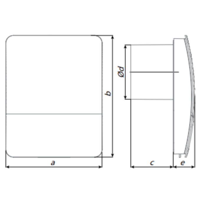 Design badkamerventilator 97 m3/h - Ø100mm - MET TIMER (CABRIO100T) Design badkamerventilator 97 m3/h - Ø100mm - MET TIMER (CABRIO100T)