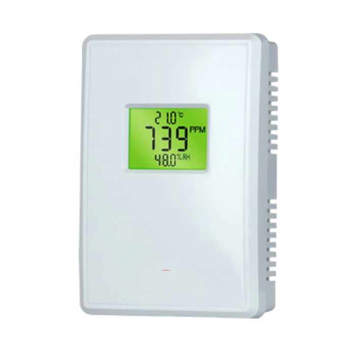 CO2 meter met ventilator aansturing op CO2 waarde aan/uit - 230V - incl. temperatuurmeter