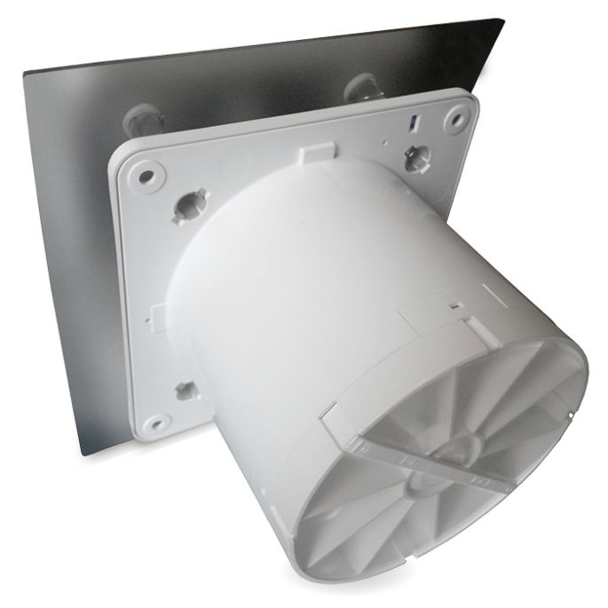Pro-Design badkamer/toilet ventilator - STANDAARD (KW100) - Ø100mm - RVS gebogen 
