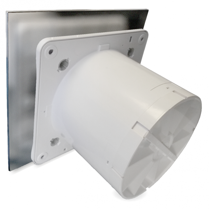 Pro-Design badkamer/toilet ventilator - STANDAARD (KW125) - Ø125mm - RVS vlak