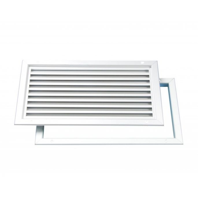 Deurrooster aluminium LxH 430 x 80mm - WIT (G31-4207W) 