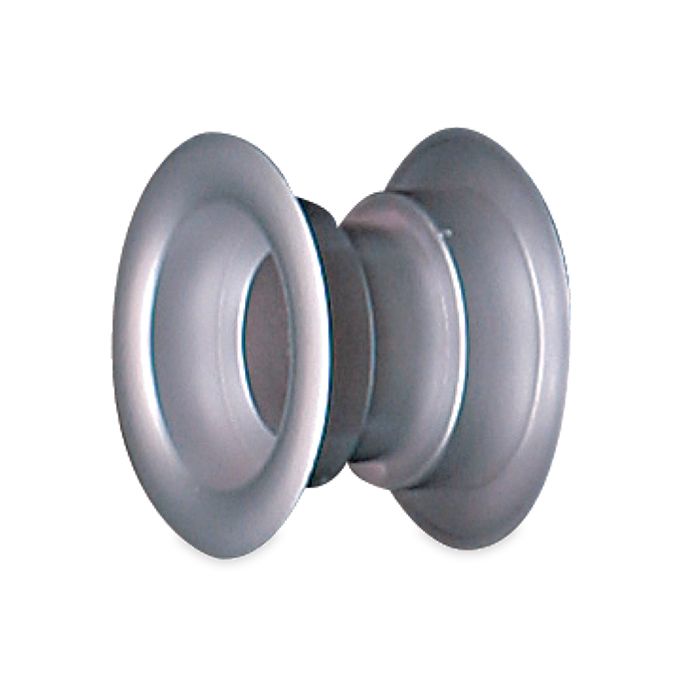 Rond deurrooster Ø40mm - kunststof metallic grijs