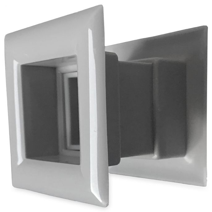 Vierkant deurrooster 29 x 29mm - kunststof grijs Vierkant deurrooster 29 x 29mm - kunststof grijs