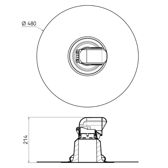 Ubbink Kabel- en Leidingdoorvoer - Geïsoleerd - Ø 55mm - PVC