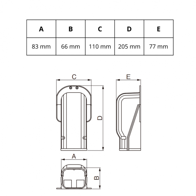 Airco muur afdekkap | wit Airco muur afdekkap | wit