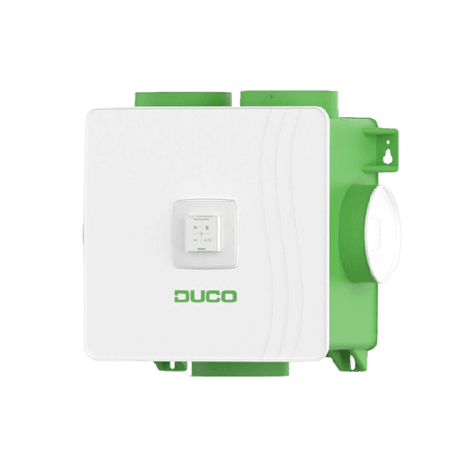 DucoBox Reno woonhuisventilator | 325 m3/h | randaarde | RF batterij + 2x CO2 sensor | 0000-4838 DucoBox Reno woonhuisventilator | 325 m3/h | randaarde | RF batterij + 2x CO2 sensor | 0000-4838