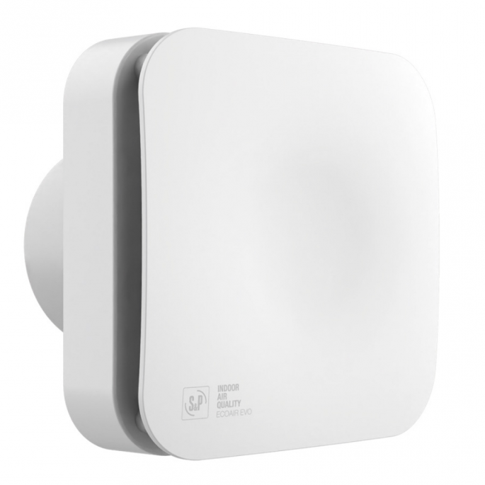 Badkamer/toilet ventilator Soler & Palau ECOAIR EVO ST - Ø 100mm - met nalooptimer - 100 m3/h