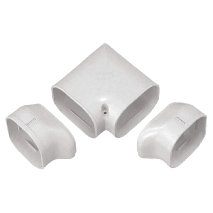 Airco gedraaide bocht 90° | wit Airco gedraaide bocht 90° | wit