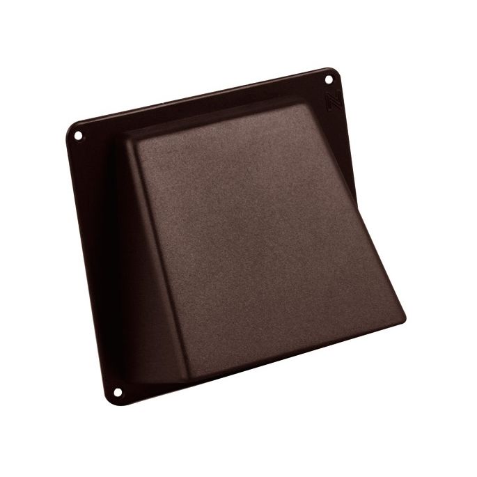 Kunststof gevelkap met klep aansluitmaat Ø 150mm - Bruin Kunststof gevelkap met klep aansluitmaat Ø 150mm - Bruin