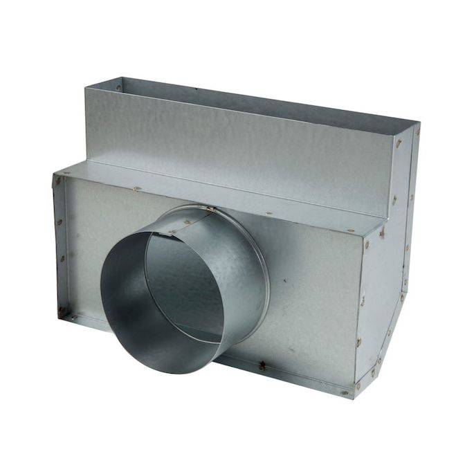 Haakse roosterschoen 305 x 57mm met aansluiting Ø 125mm