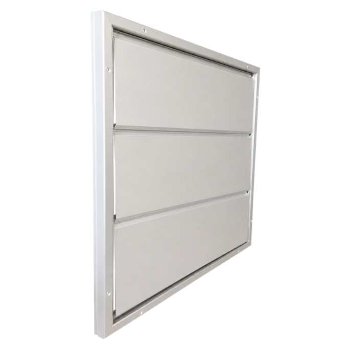 Overdrukrooster opbouw - 855 x 855mm - grote lamellen (12HD-8686AA) Overdrukrooster opbouw - 855 x 855mm - grote lamellen (12HD-8686AA)