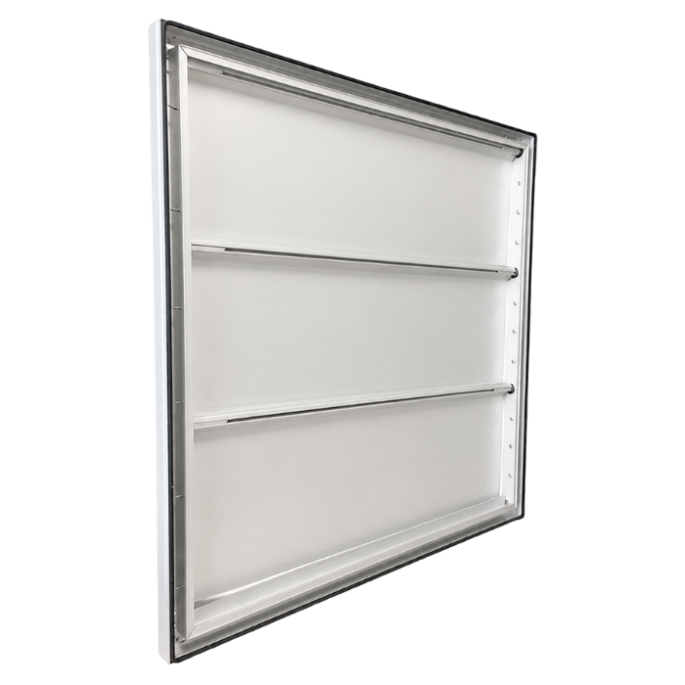 Overdrukrooster opbouw - 855 x 855mm - grote lamellen (12HD-8686AA) Overdrukrooster opbouw - 855 x 855mm - grote lamellen (12HD-8686AA)