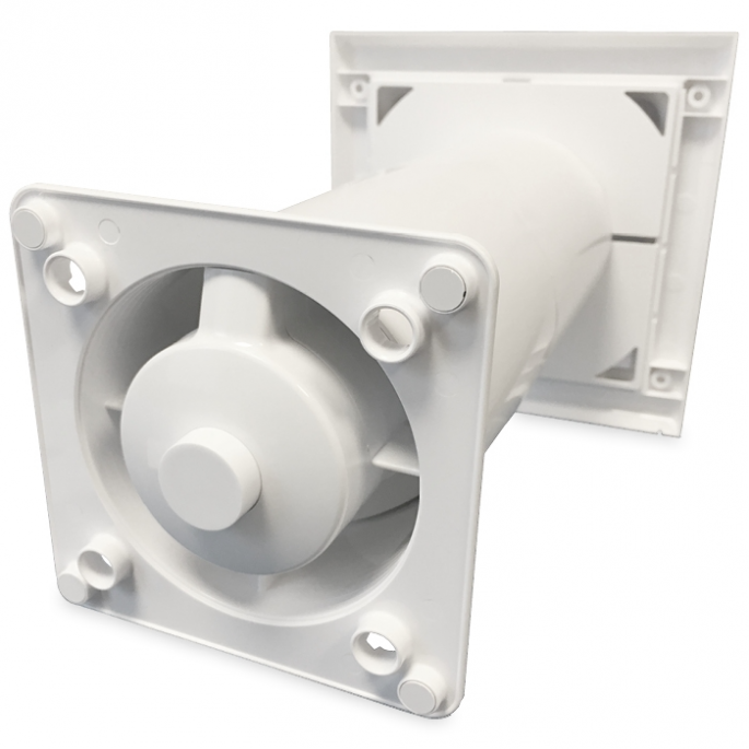 Compacte WTW ventilator HRV125P met warmtewisselaar - 50 & 70 m3/h - incl. afstandbediening