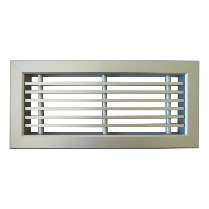 Vloerrooster 250 x 100 mm - LUXE LIJN - aluminium