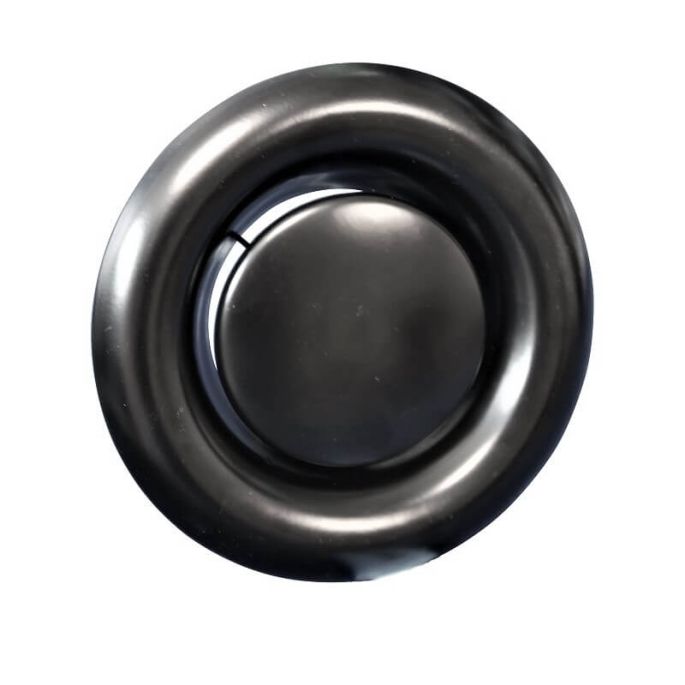 Luchtventiel | afvoer | diameter 100 mm | met veer | zwart Luchtventiel | afvoer | diameter 100 mm | met veer | zwart