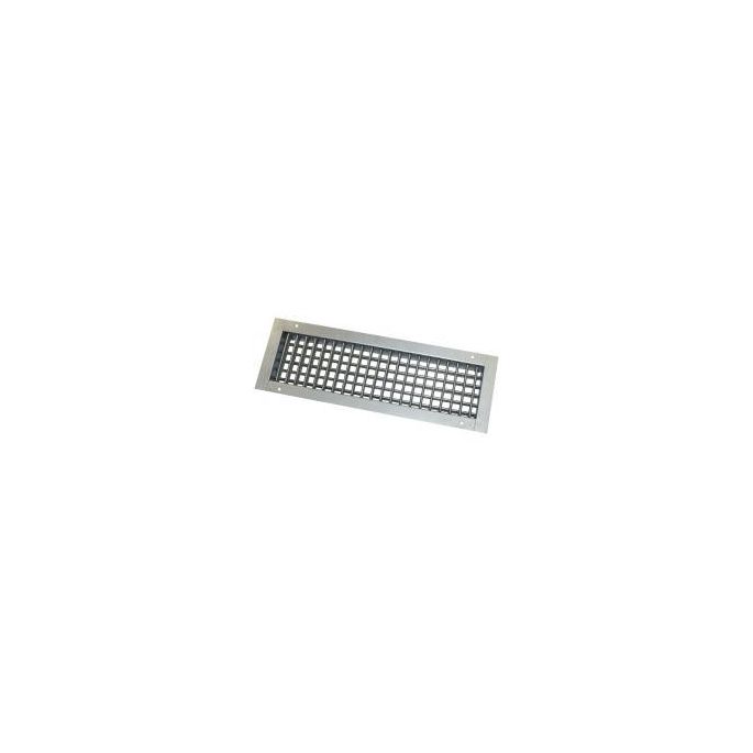 Dubbel instelbaar kanaalrooster (buis Ø150mm - Ø400mm) staal 625 x 75mm - toevoer