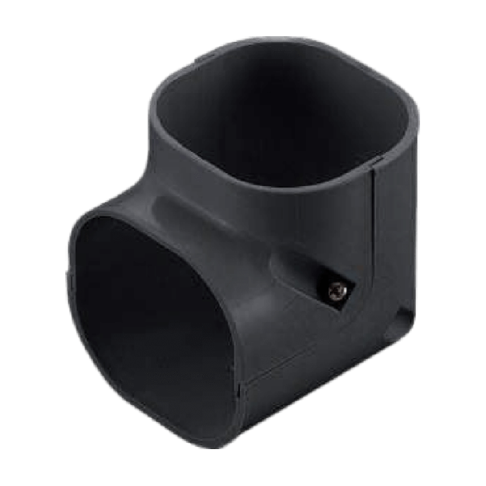 Airco korte stijgende bocht 90° | zwart