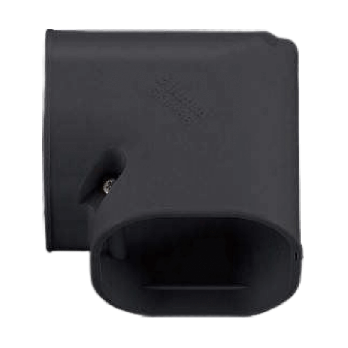 Airco korte vlakke bocht 90° | zwart