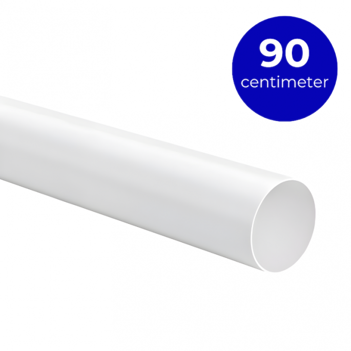 Kunststof ventilatiebuis rond | diameter 100 mm | lengte 1 meter