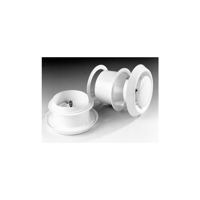 Kunststof luchtventiel | toevoer & afvoer | diameter 100 mm | met bus & veer