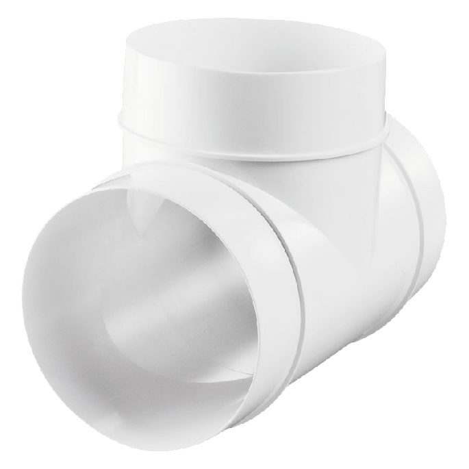 Kunststof T-stuk 90° | diameter 125 mm